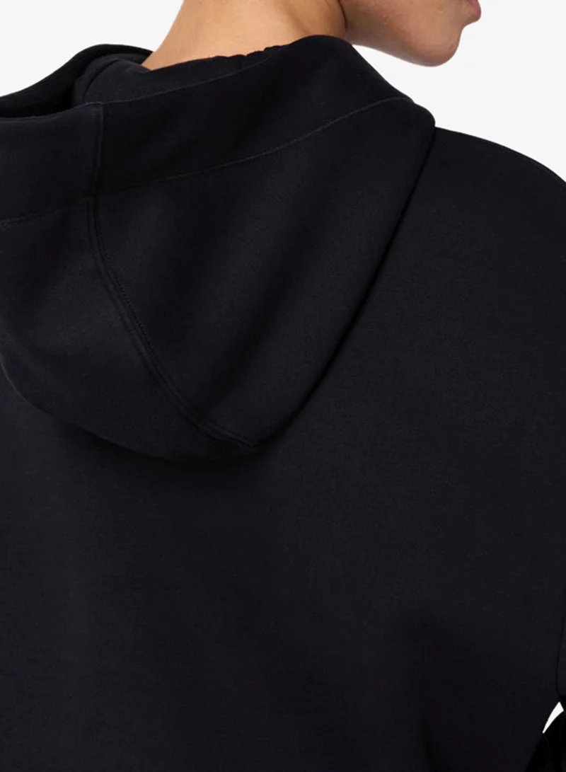 Squatwolf Black Oversized Cropped Hoodie for Women | Best Price UAE